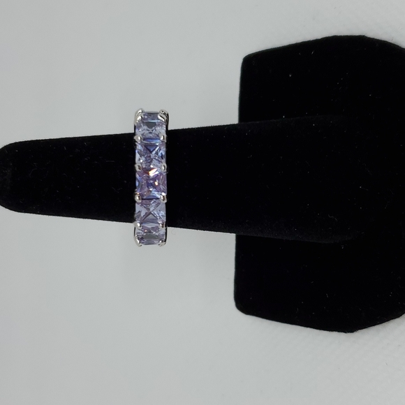 Lavendar cz eternity band - Picture 1 of 4